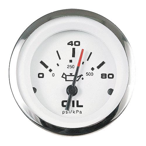 SIERRA, OIL PRESSURE, GAUGE, LIDO, WHITE, INSTRUMENTATION, 65501P