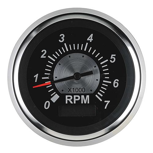 SIERRA, BLACK STERLING, TACHOMETER, HOURMETER, GAUGE, INSTRUMENTATION, 67364P