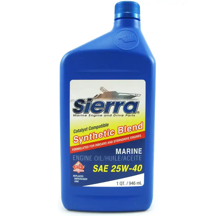 SIERRA, 25W-40, SYNTHETIC, CATALYST, ENGINE, OIL, 18-9440CAT-2, QUART, Mercury, 92-8M0078629, Sierra, 18-9440CAT-4P