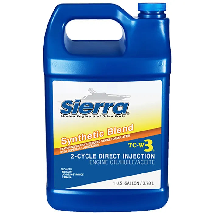 SIERRA, TC-W3, GALLON, DIRECT, INJECTION, ENGINE, OIL, 18-9530-3, MERCURY, OPTIMAX, 92-858037K01, YAMAHA, HPDI, LUB-2STRK-M1-4, SYNTHETIC, BLEND, 2 STROKE, BRP, FICHT, DI, E-TEC, XD-50, 764354