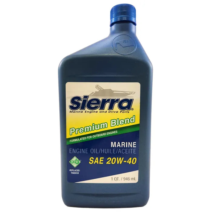 SIERRA, OUTBOARD, ENGINE, OIL, PREMIUM, BLEND, 20W40, FC-W, MINERAL, 18-9450-2