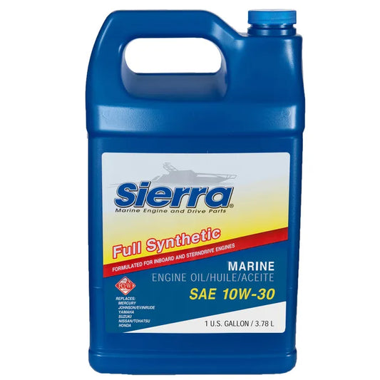 SIERRA, SYNTHETIC, ENGINE, OIL, 10W30, FC-W, 18-9690-2, 18-9690-3, GALLON, QUART, INBOARD